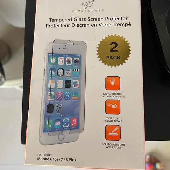 One phone protector Tempered Glass screen protector 6/6s/7/8 plus. - Picture 1 of 3